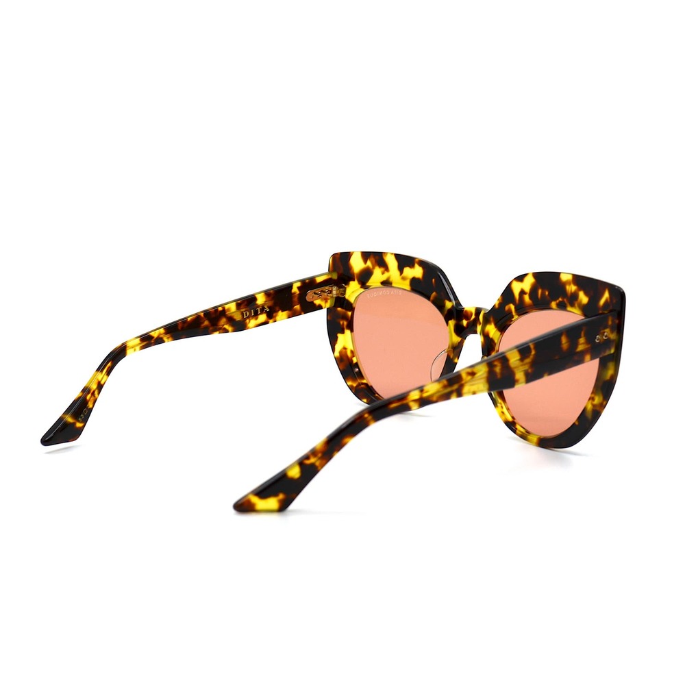 NEW DITA CONIQUE DTS514-53-02 TORTOISE AMBER ROSE SUNGLASSES - Picture 5 of 12